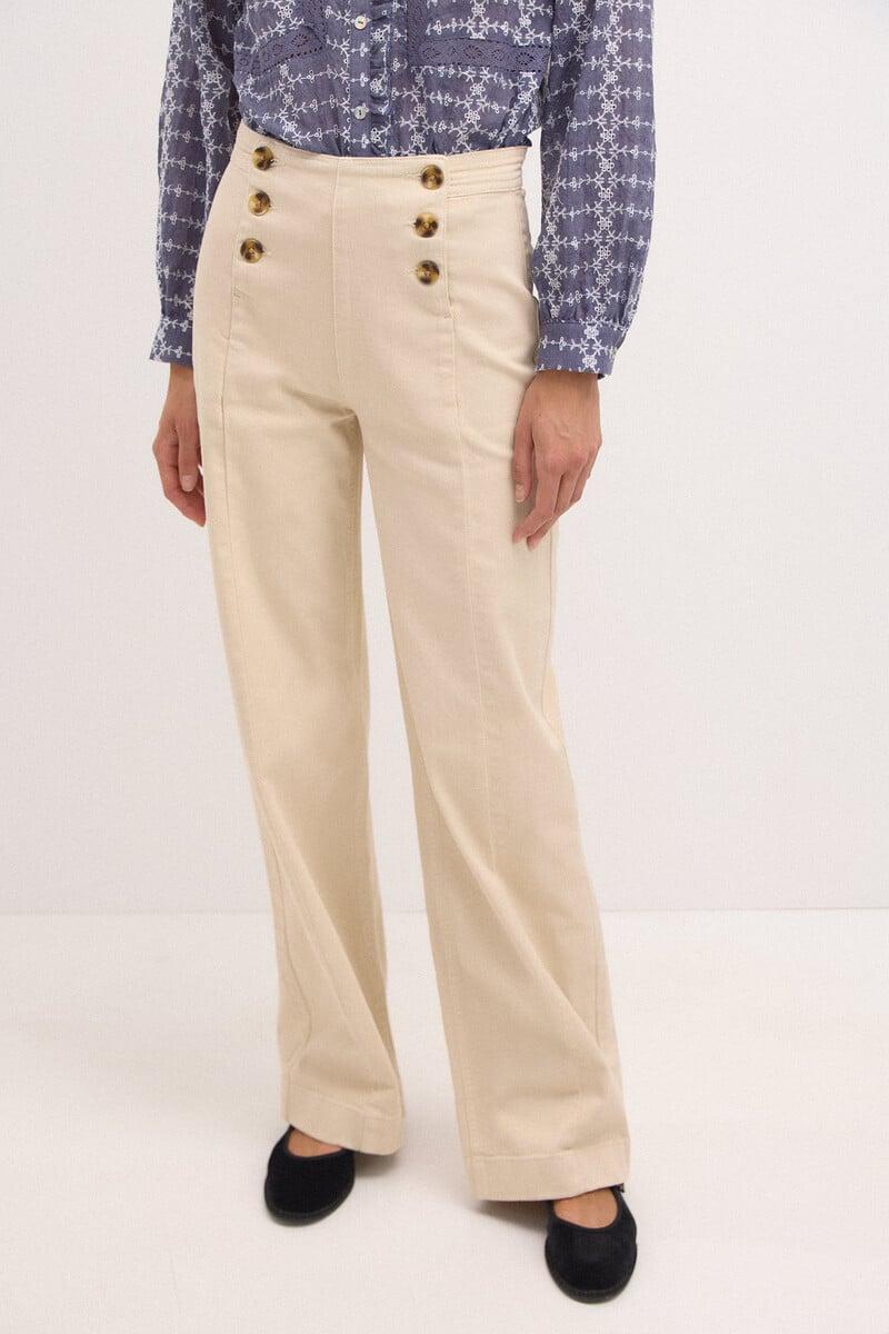 Cortefiel Olivia. Jeans Amplios Con Botones