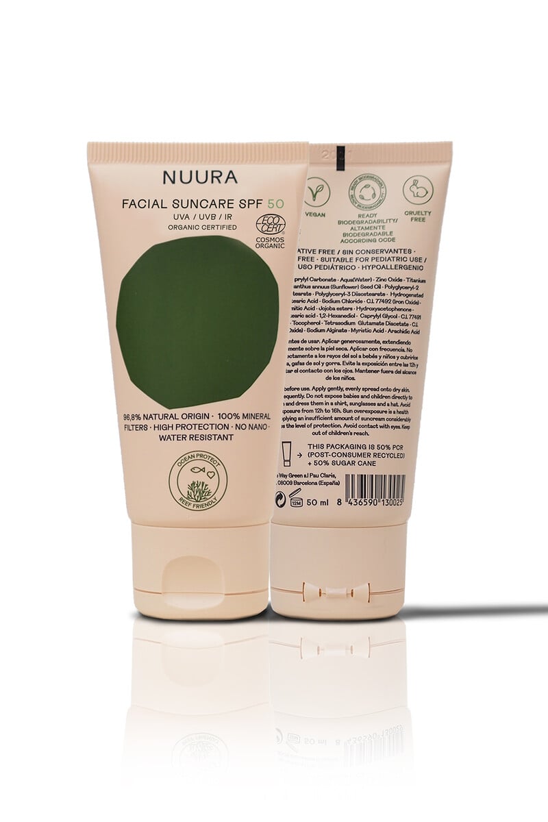 Cortefiel Organic Facial Sun Screen SPF 50 Color