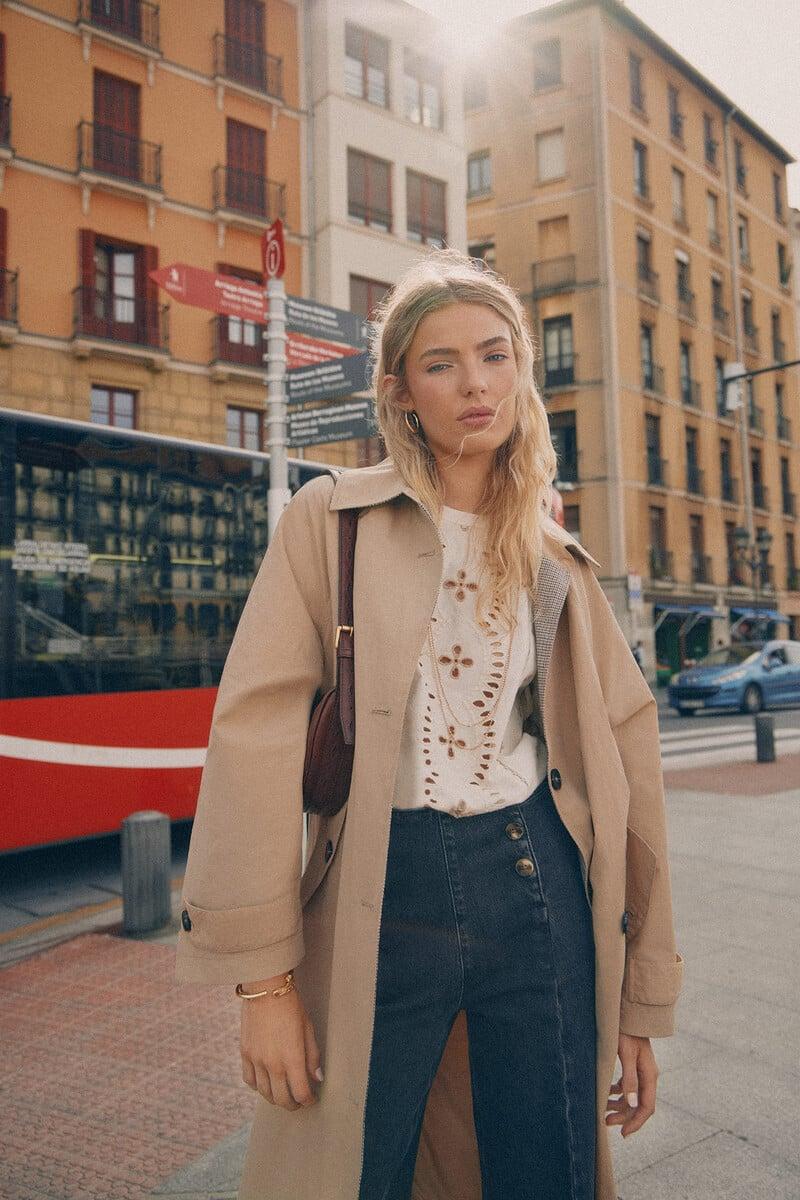 Cortefiel Oriana. Jeans Amplios Con Botones