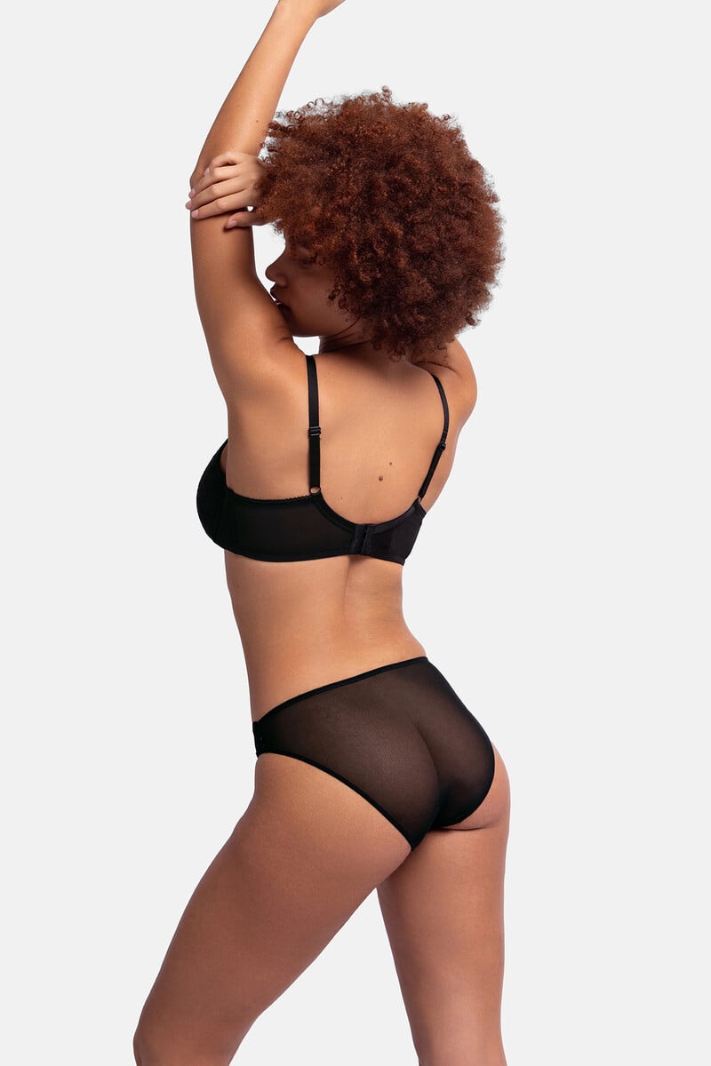 Cortefiel Pack 2 Bragas Encaje Negro Y Rosa