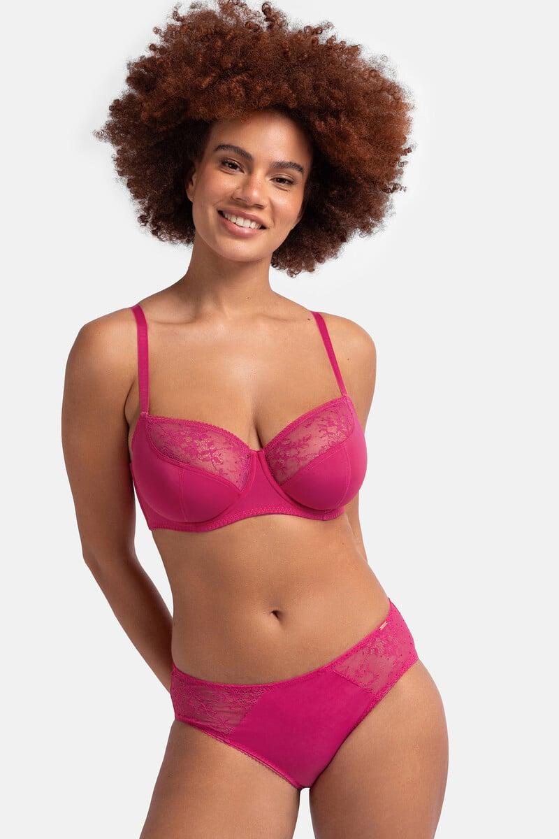 Cortefiel Pack 2 Bragas Hipster Encaje Rosa Y Nude