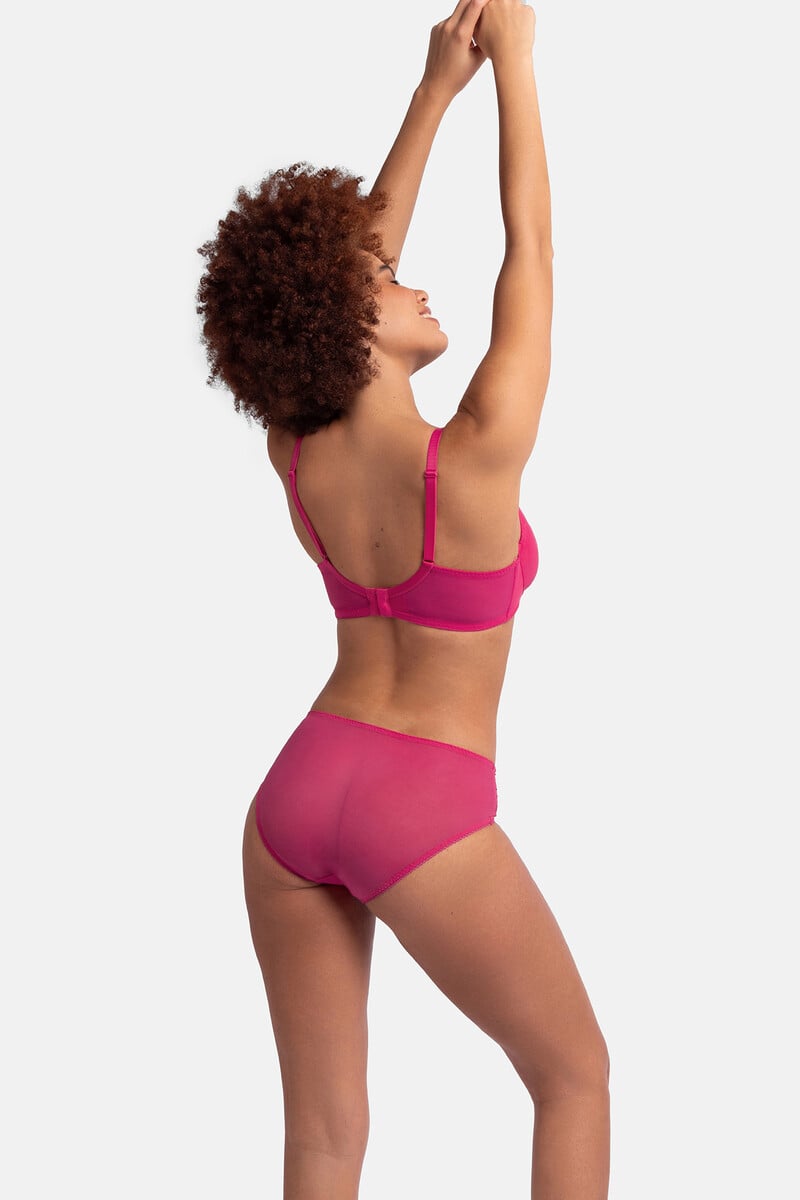 Cortefiel Pack 2 Bragas Hipster Encaje Rosa Y Nude