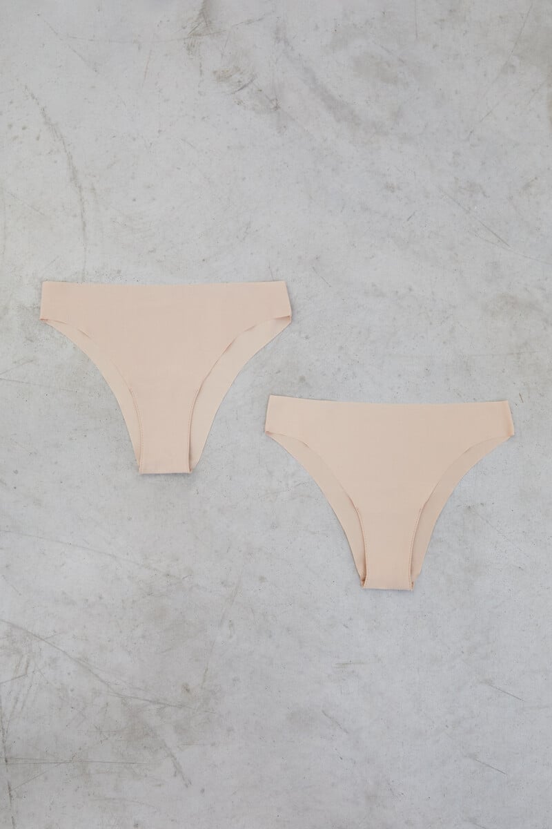 Cortefiel Pack 2 Braguitas Brasileñas Nude