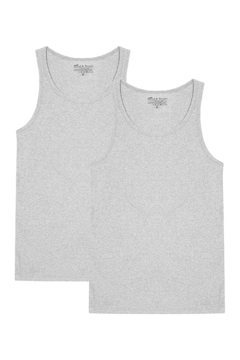 Cortefiel Pack 2 camisetas lisas sin mangas grises