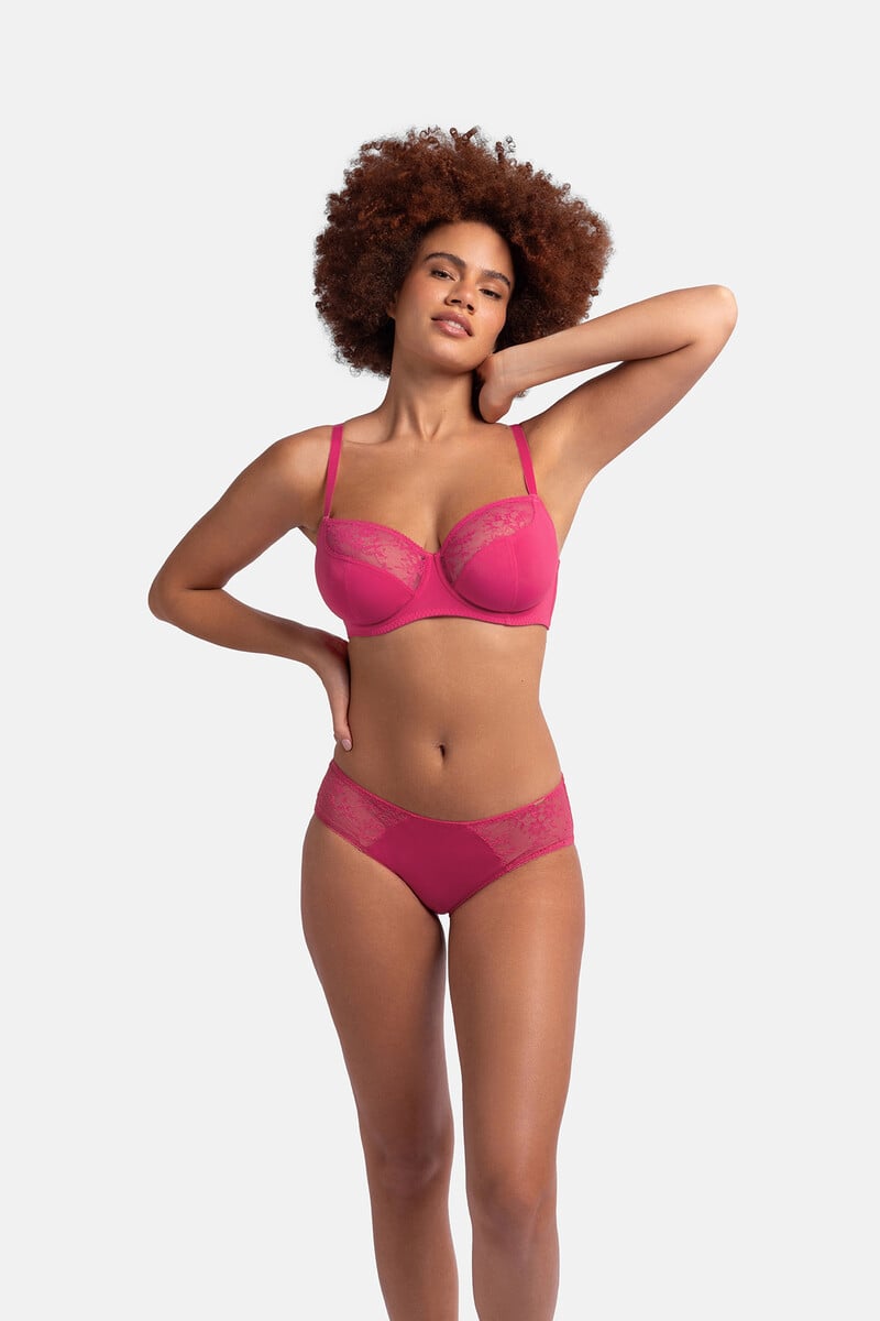Cortefiel Pack 2 Sujetadores Encaje Rosa Y Nude
