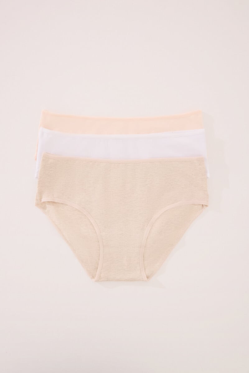 Cortefiel Pack 3 Bragas Culotte Algodón Orgánico