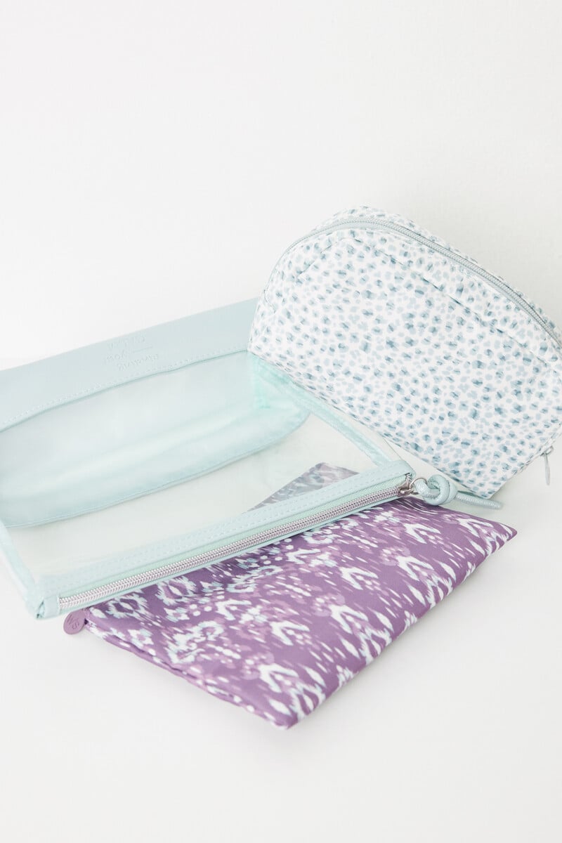 Cortefiel Pack 3 Neceseres Estampados