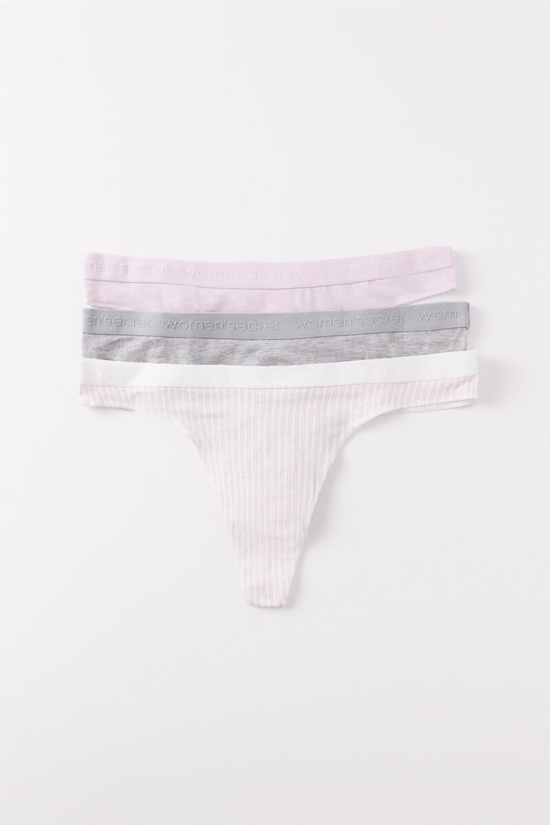 Cortefiel Pack 3 Tangas Algodón Logo