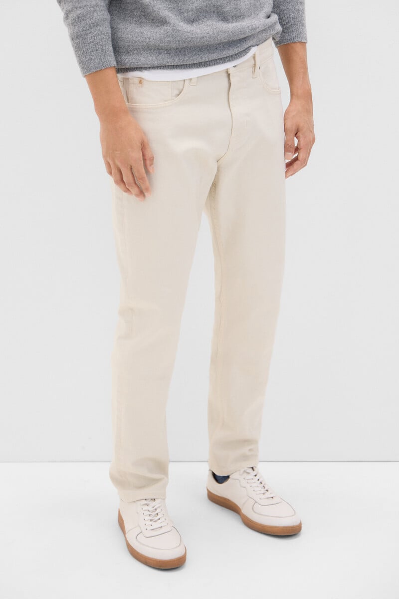 Cortefiel Pantalón 5 Bolsillos Color Regular Fit