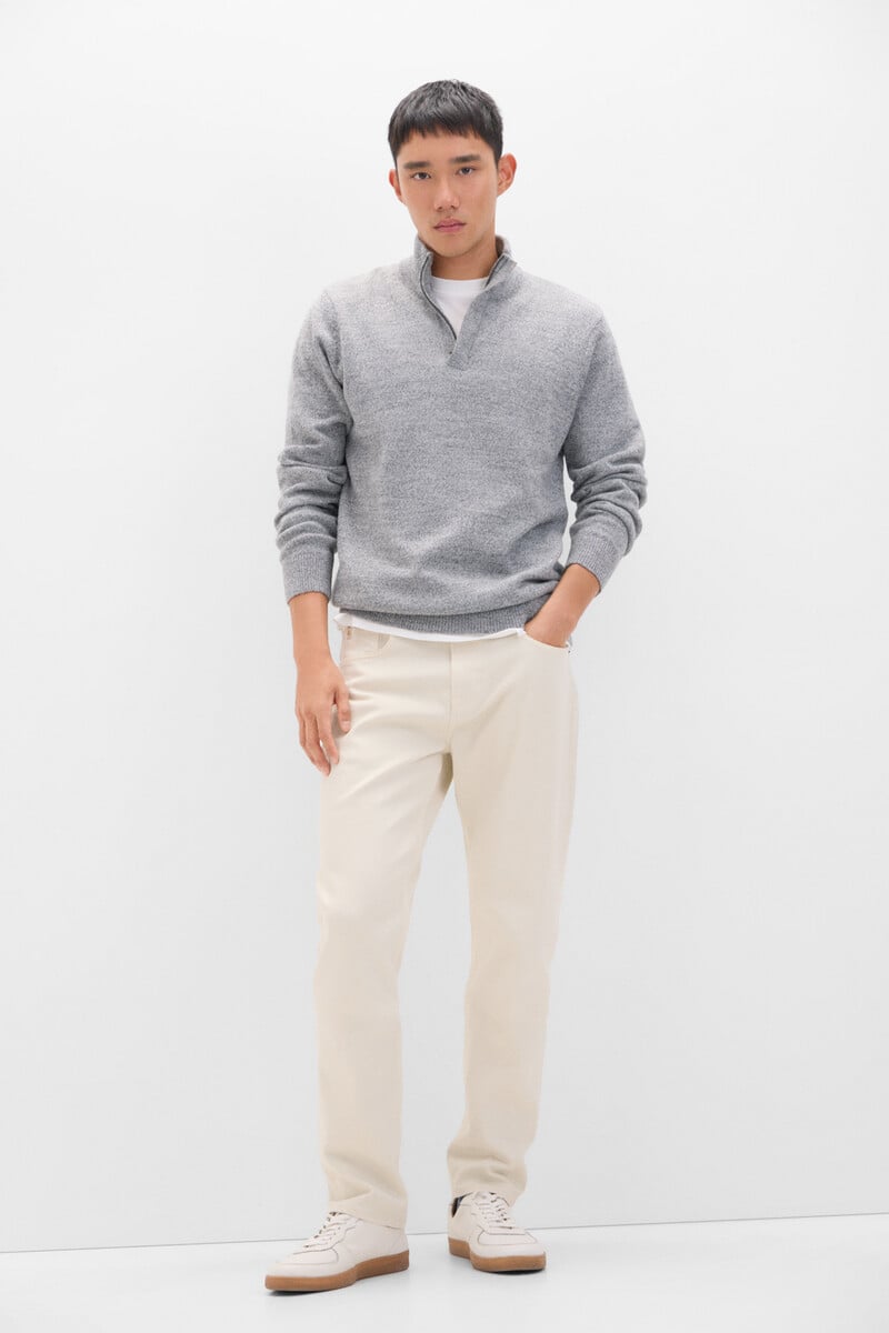 Cortefiel Pantalón 5 bolsillos color regular fit