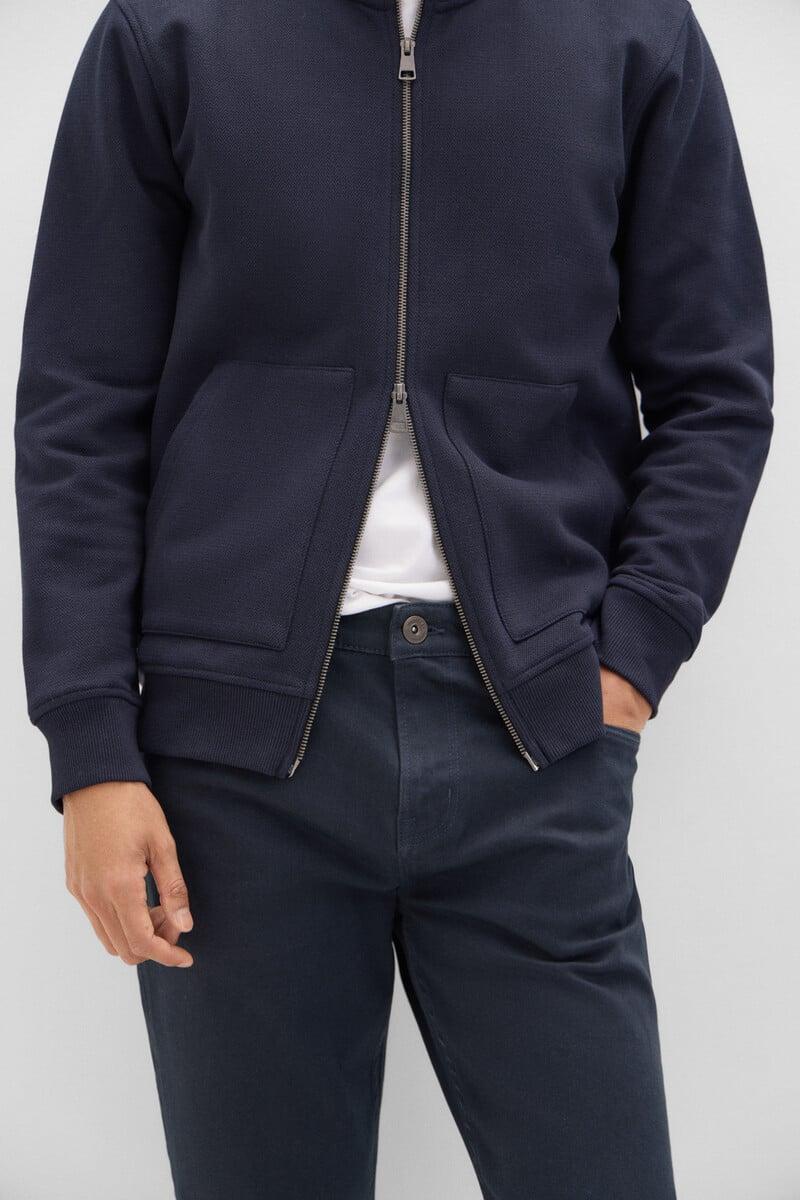 Cortefiel Pantalón 5 Bolsillos Color Regular Fit