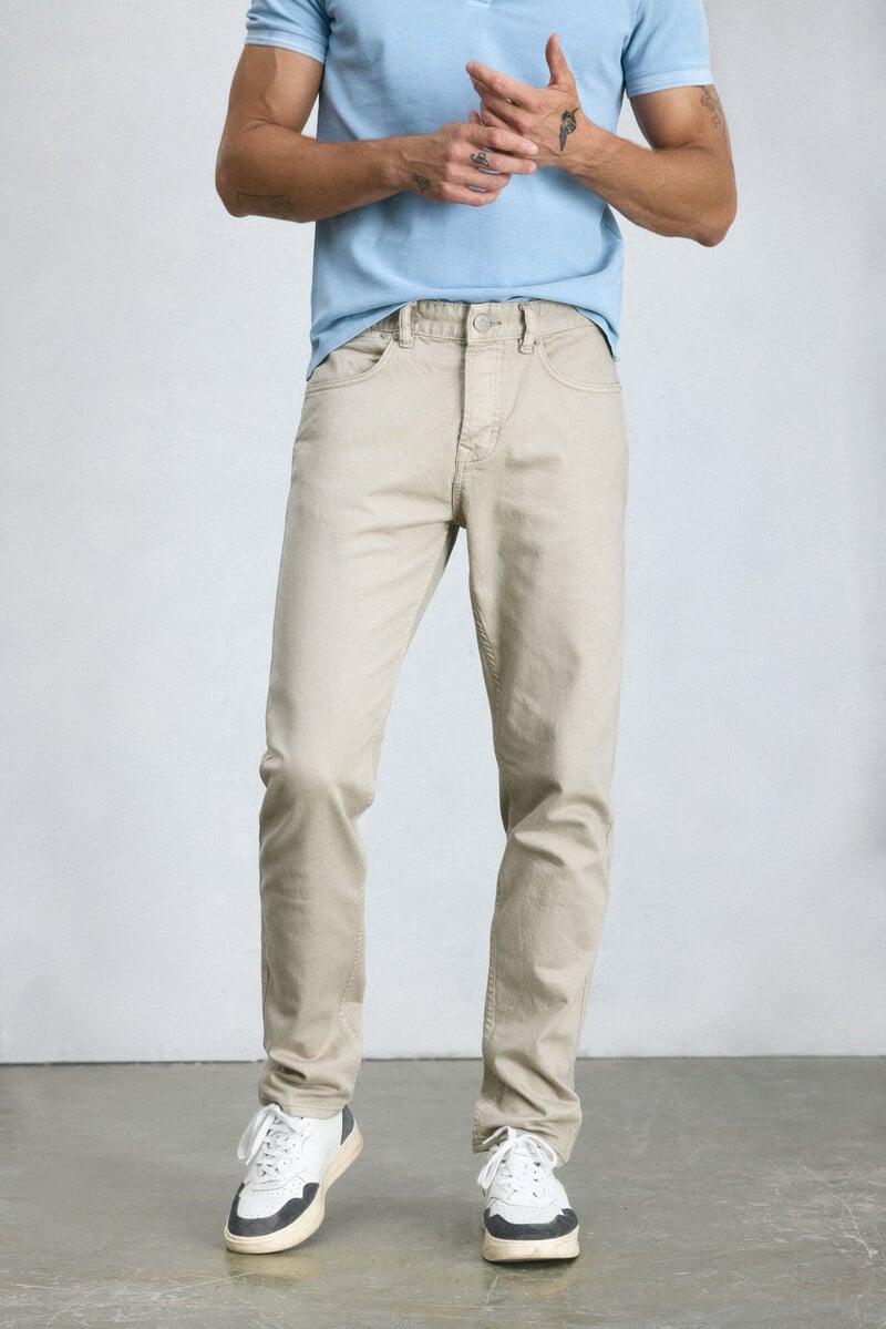 Cortefiel Pantalón 5 Bolsillos Color Slim