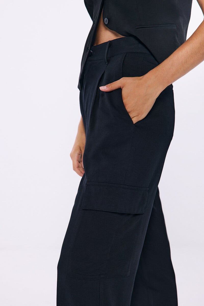 Cortefiel Pantalón Cargo Fluido