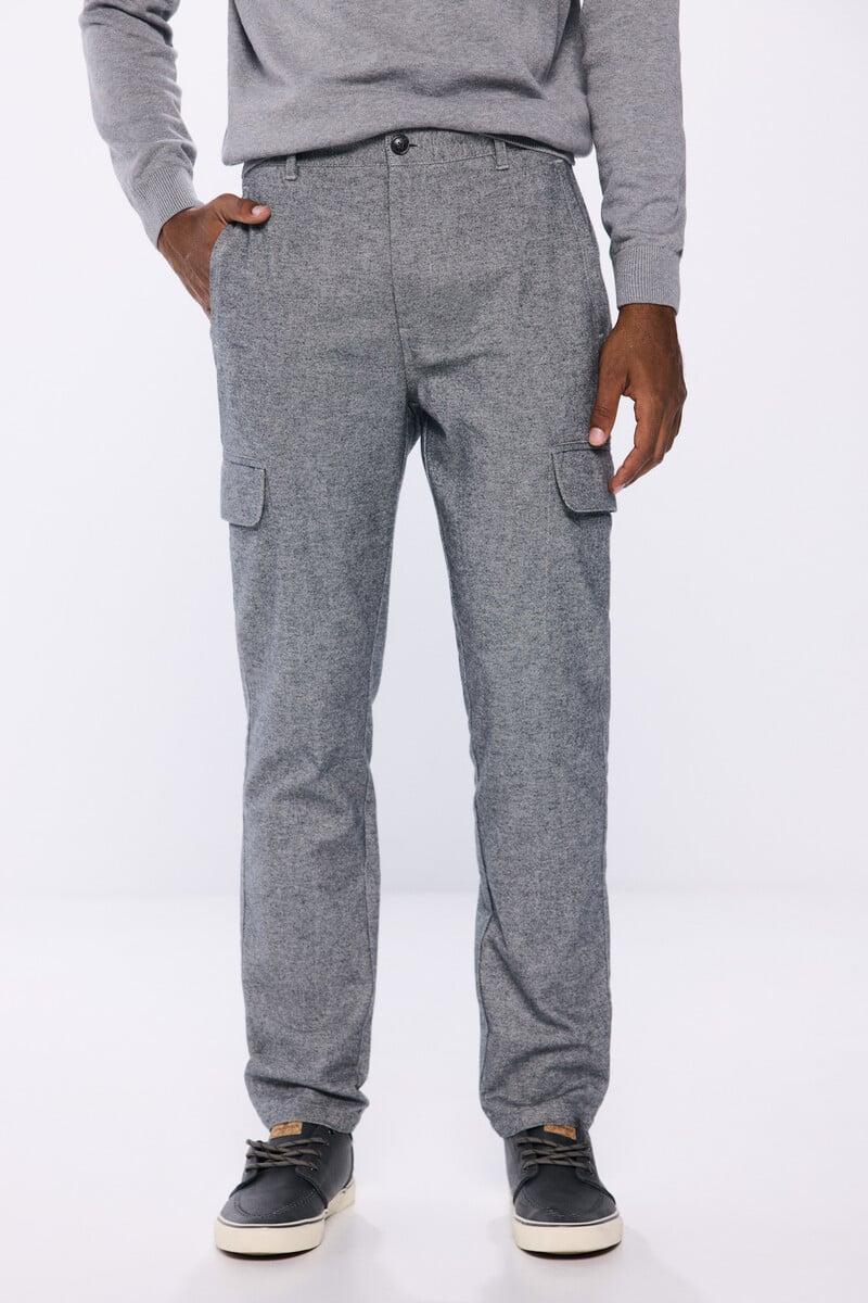 Cortefiel Pantalón Cargo Melange Comfort Slim Fit