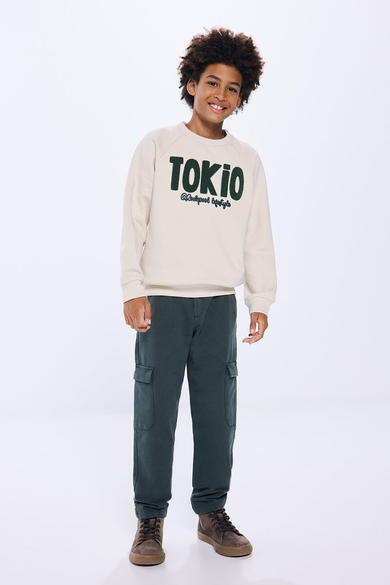 Cortefiel Pantalon cargo niño