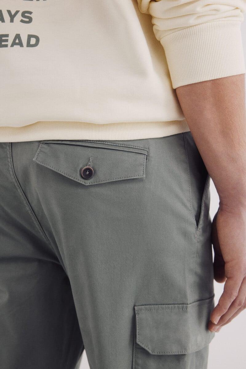 Cortefiel Pantalón Chino Cargo Comfort Slim Fit