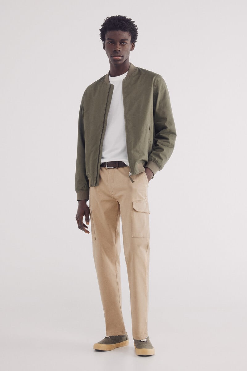 Cortefiel Pantalón chino cargo comfort slim fit
