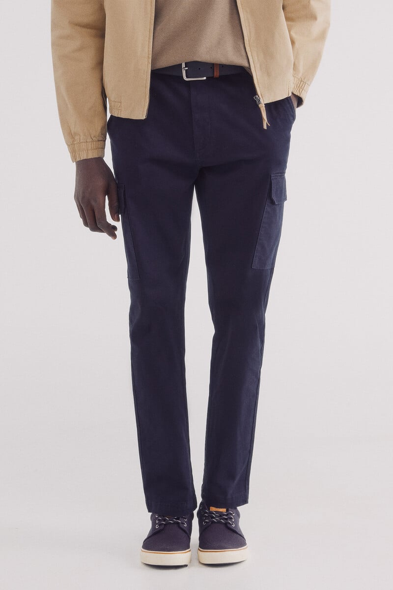 Cortefiel Pantalón Chino Cargo Comfort Slim Fit