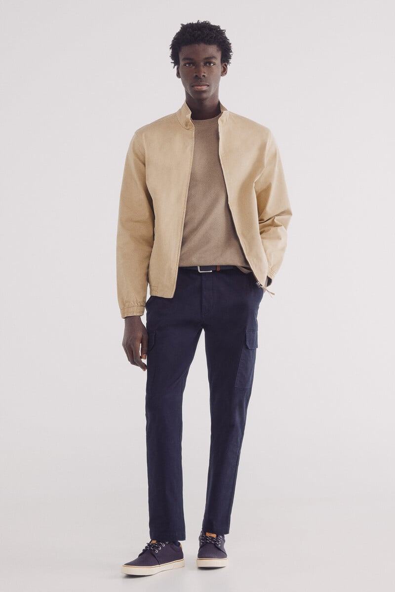 Cortefiel Pantalón chino cargo comfort slim fit