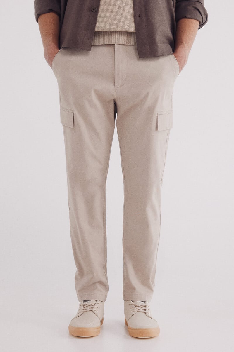 Cortefiel Pantalón Chino Cargo Slim Fit