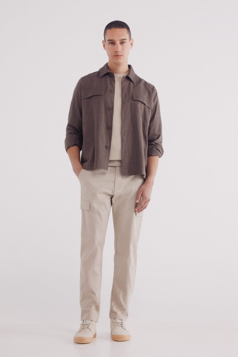 Cortefiel Pantalón chino cargo slim fit