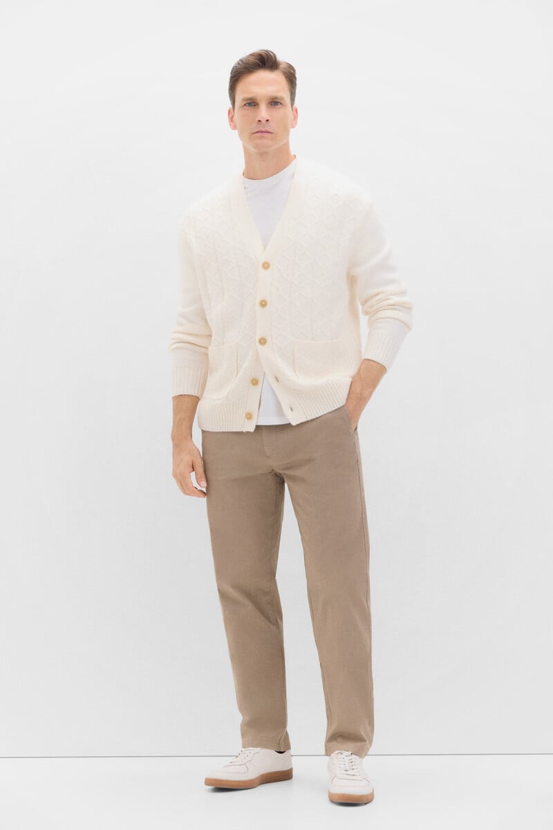 Cortefiel Pantalón chino estampado regular fit
