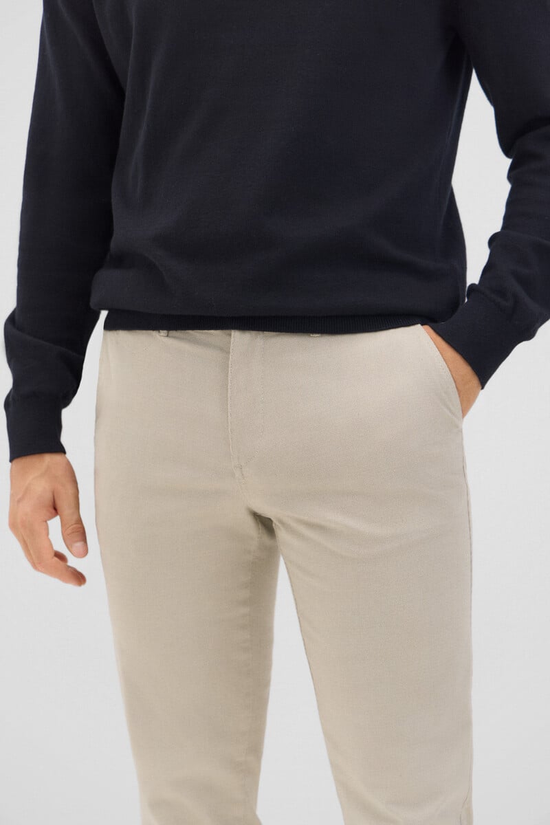 Cortefiel Pantalón Chino Estampado Slim Fit