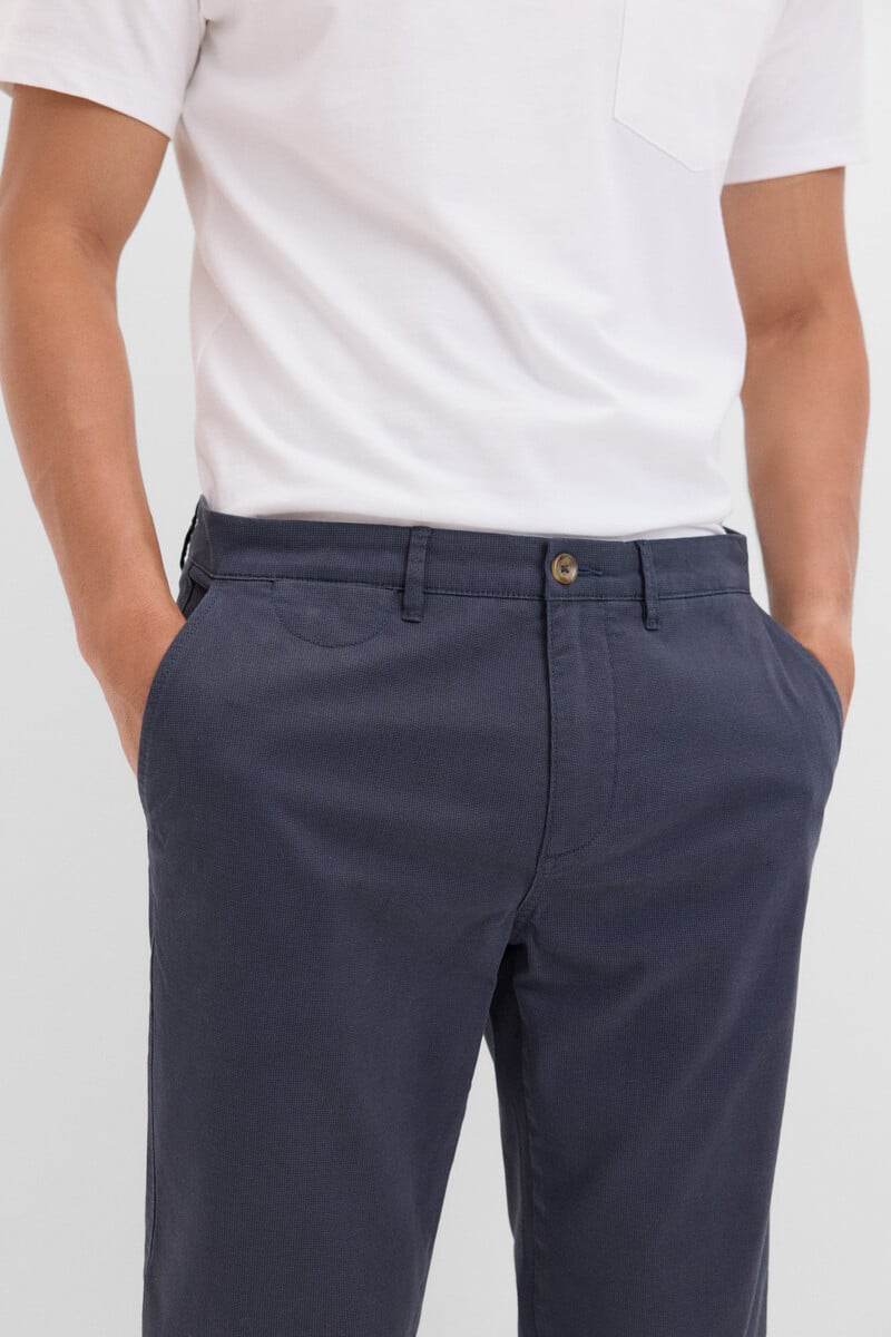 Cortefiel Pantalón Chino Estampado Slim Fit
