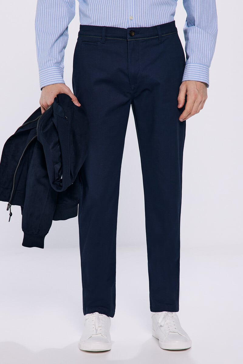 Cortefiel Pantalón Chino Estampado Slim Fit