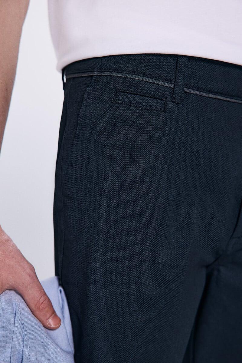 Cortefiel Pantalón Chino Estampado Slim Fit
