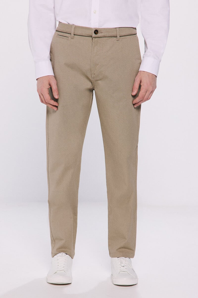 Cortefiel Pantalón Chino Estampado Slim Fit