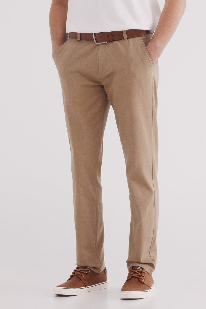 Cortefiel Pantalón Chino Estructura Comfort Fit