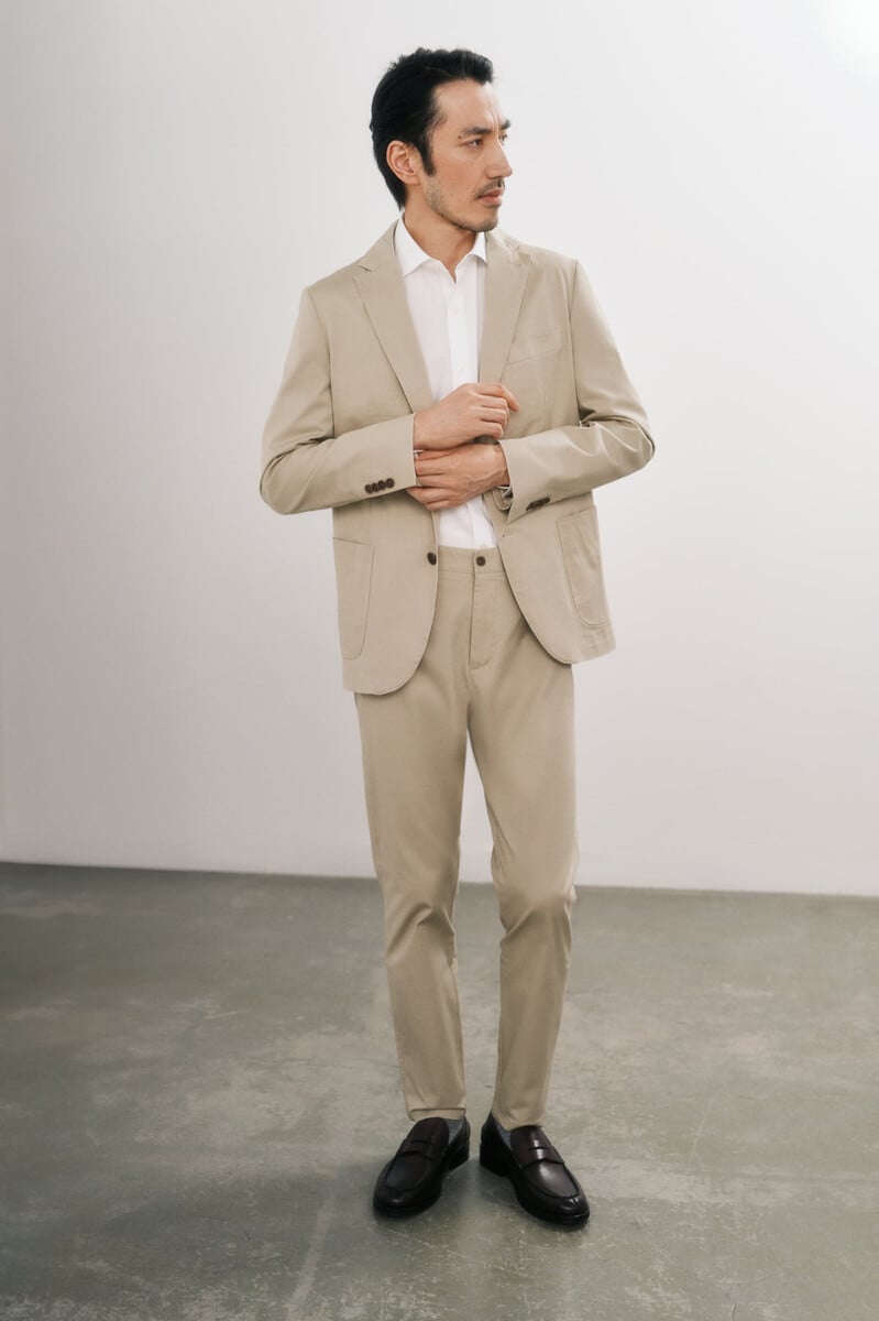 Cortefiel Pantalón chino formal algodón