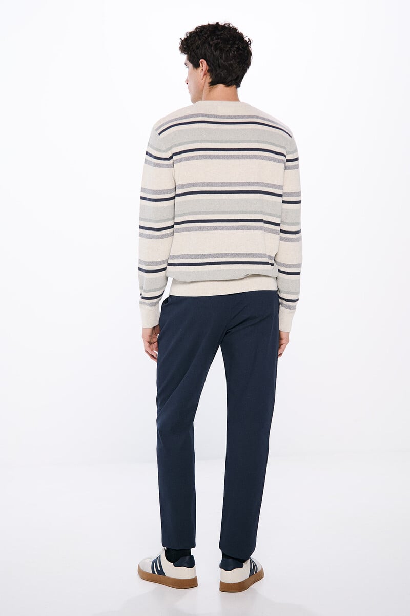 Cortefiel Pantalón Chino Microestampado Slim Fit