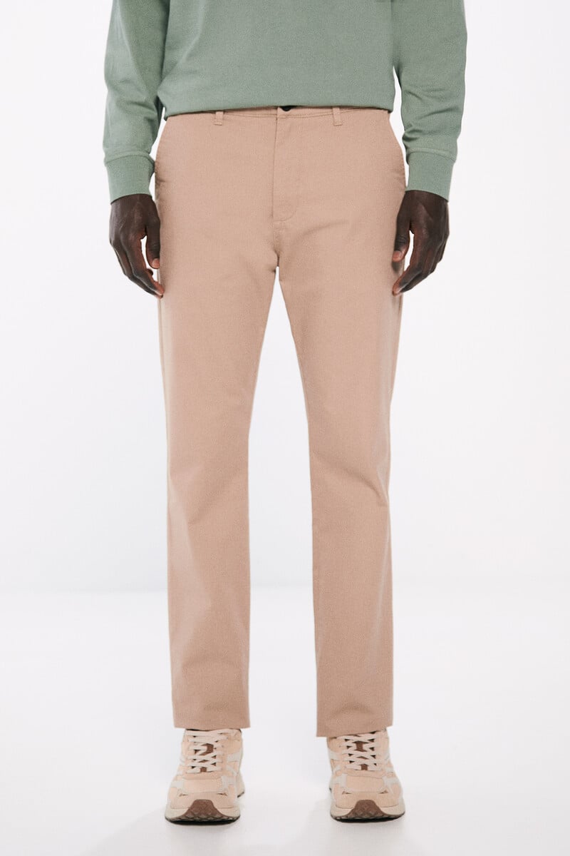 Cortefiel Pantalón Chino Microestampado Slim Fit