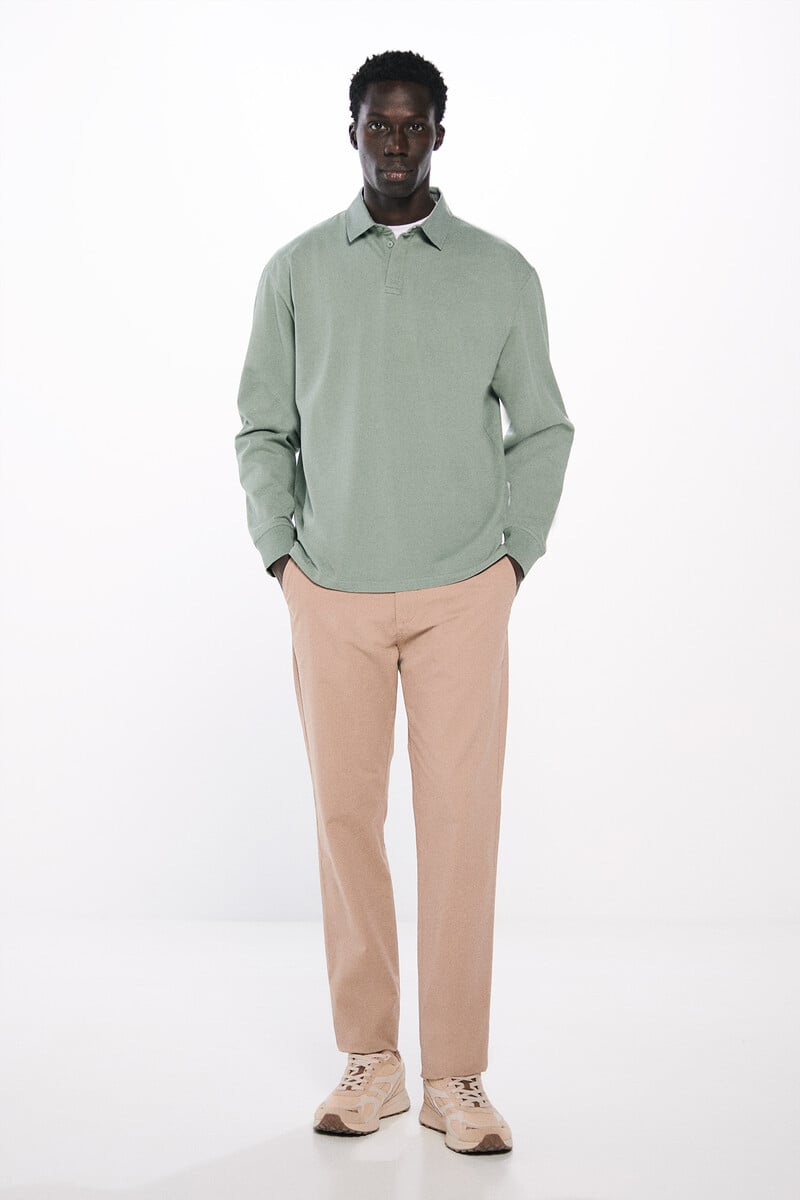 Cortefiel Pantalón chino microestampado slim fit