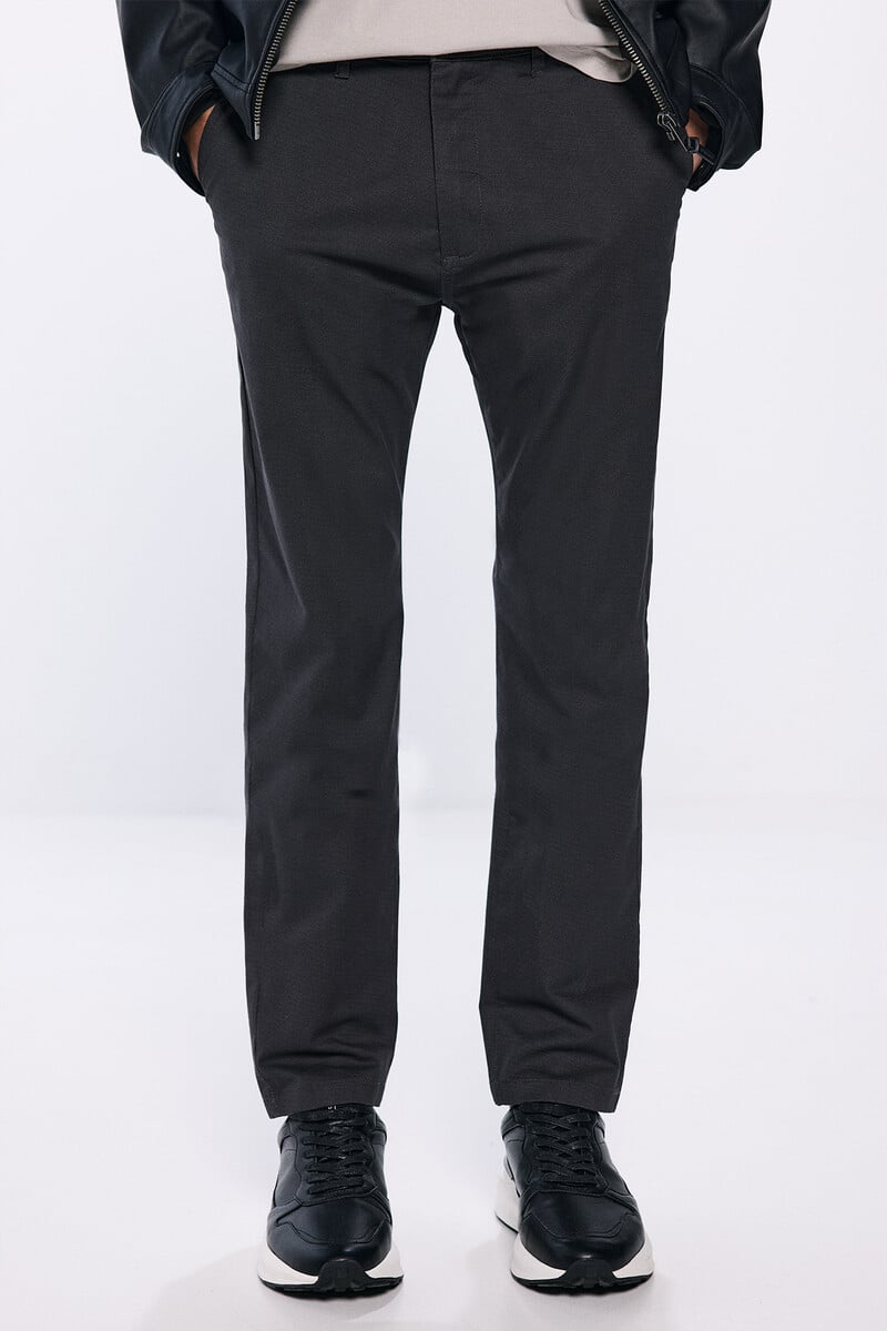 Cortefiel Pantalón Chino Microestampado Slim Fit