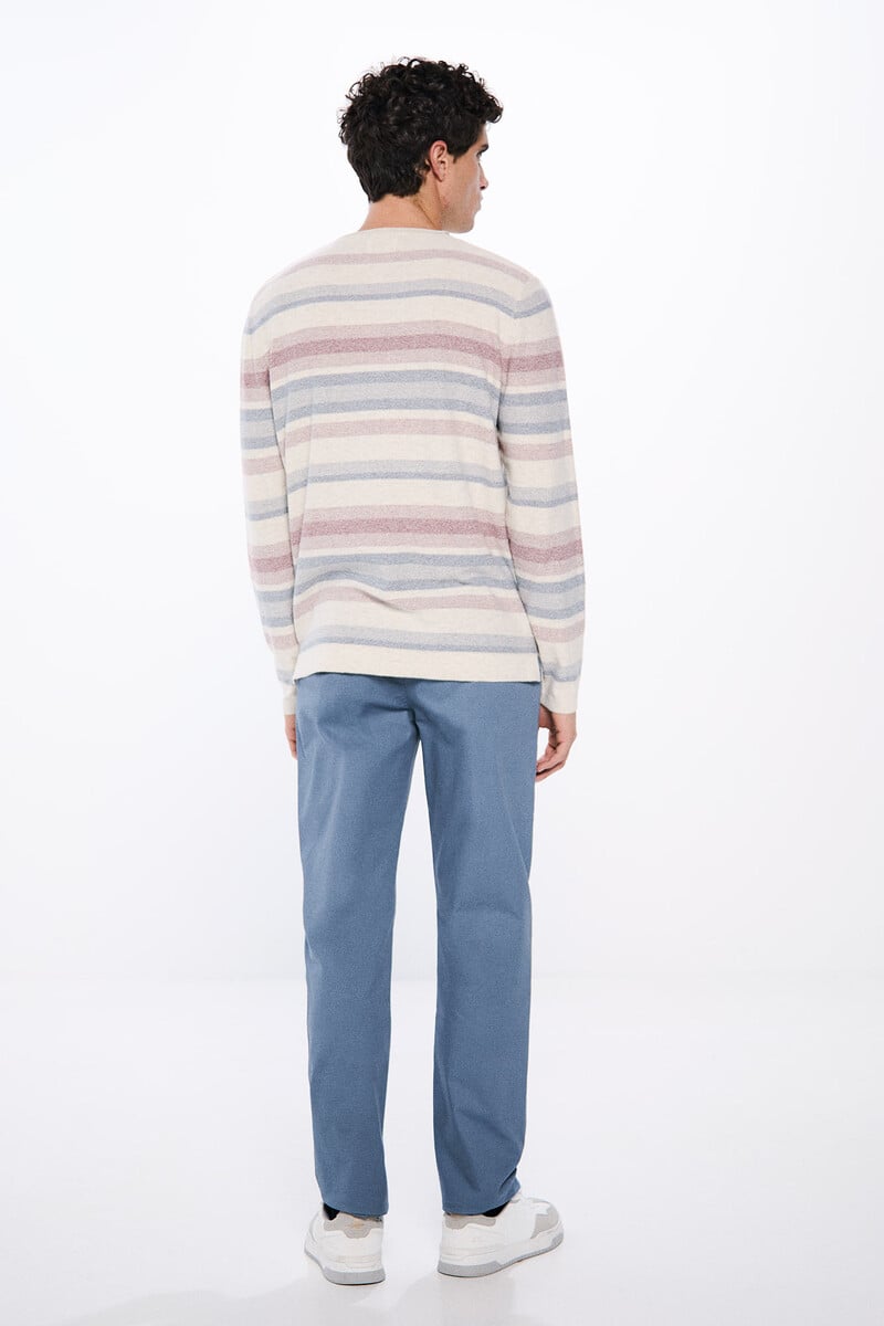 Cortefiel Pantalón Chino Microestampado Slim Fit