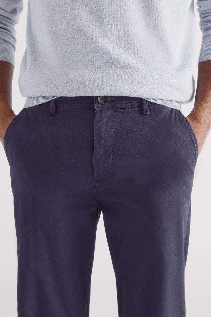 Cortefiel Pantalón Chino Slim Fit Color