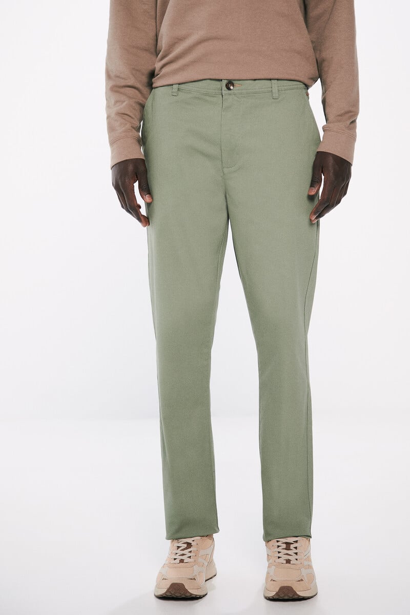 Cortefiel Pantalón Chino Slim Fit Color