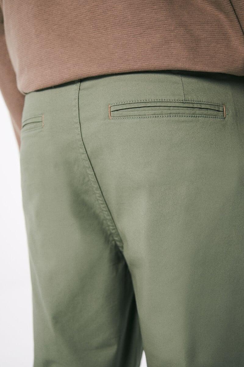 Cortefiel Pantalón Chino Slim Fit Color