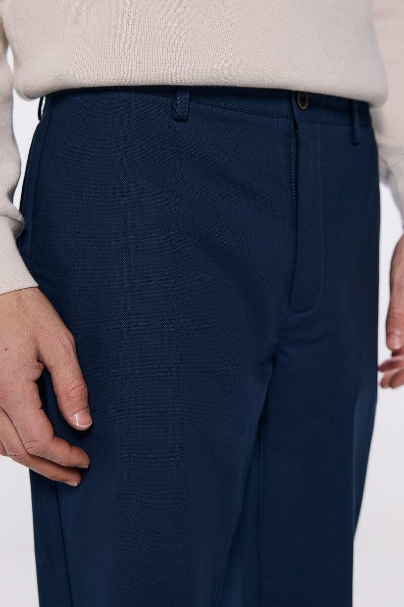 Cortefiel Pantalón Chino Vestir Estructura Bicolor