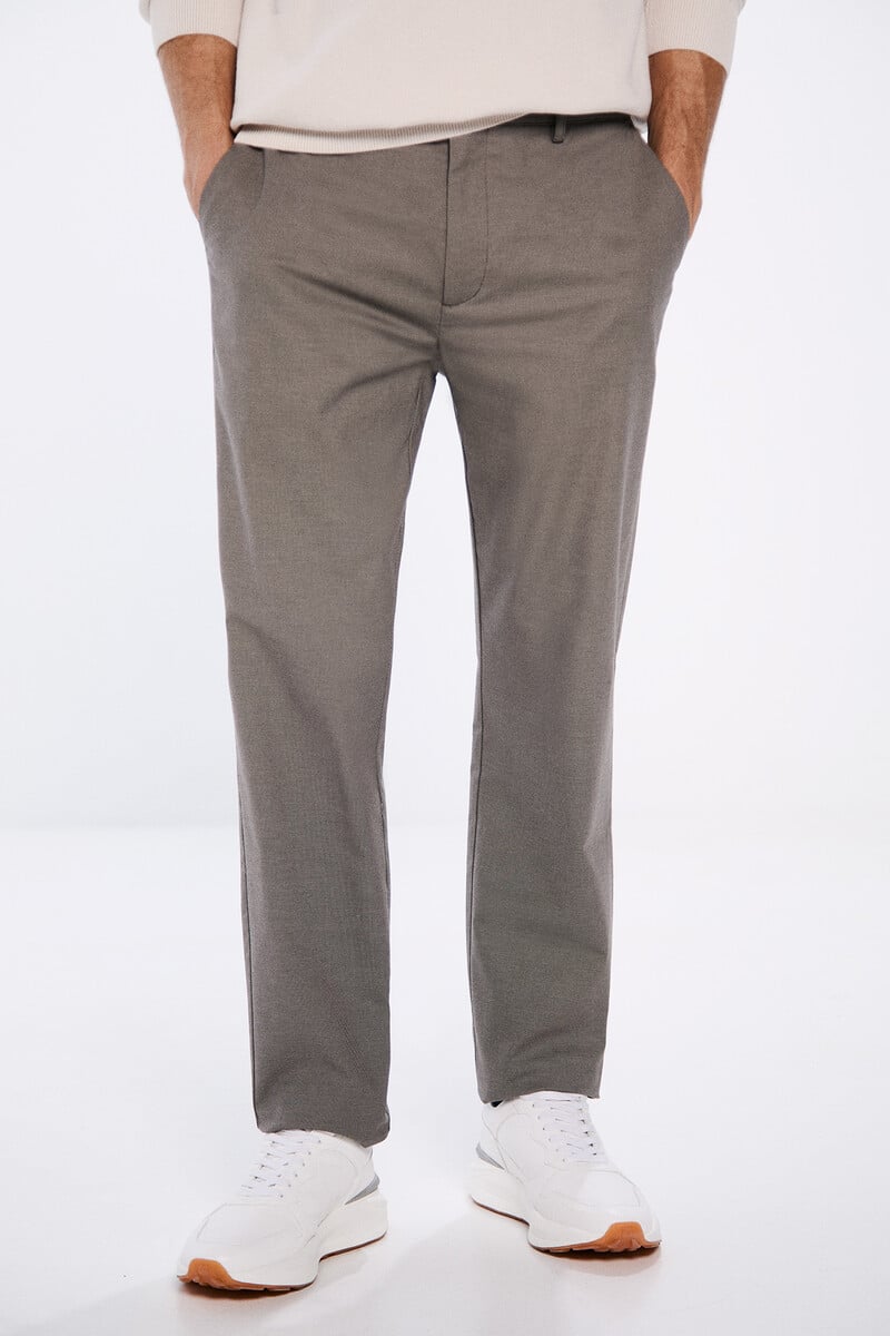 Cortefiel Pantalón Chino Vestir Estructura Bicolor