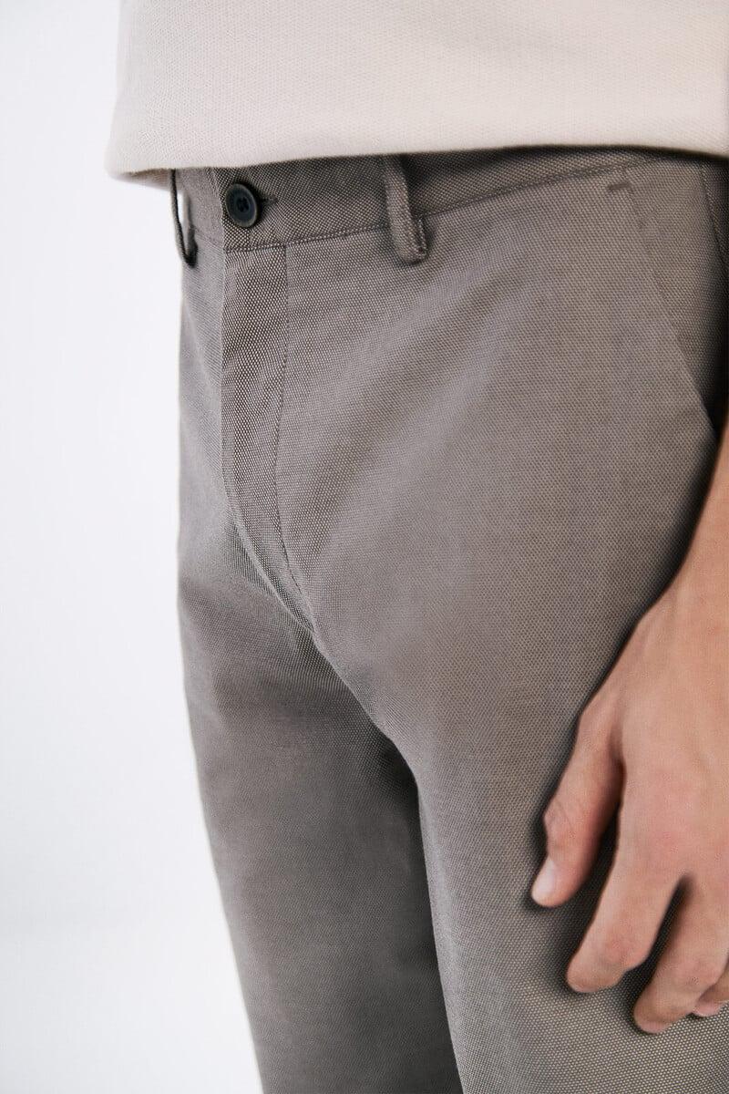 Cortefiel Pantalón Chino Vestir Estructura Bicolor