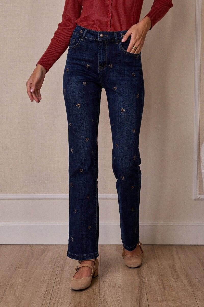 Cortefiel Pantalón Con Bordado Judith