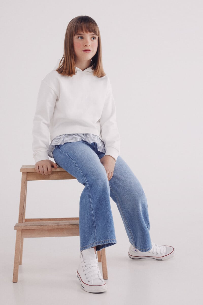 Cortefiel Pantalon Culotte denim niña