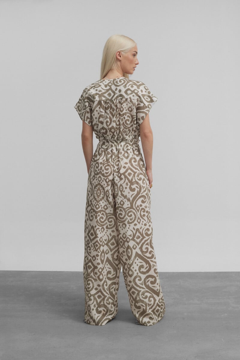 Cortefiel Pantalón Culotte Estampado Etnico