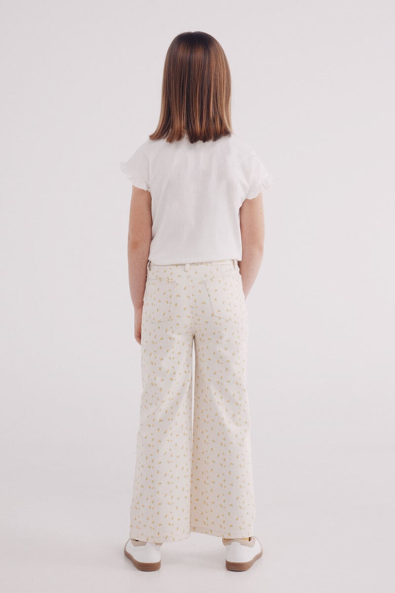 Cortefiel Pantalon Culotte Estampado Niña