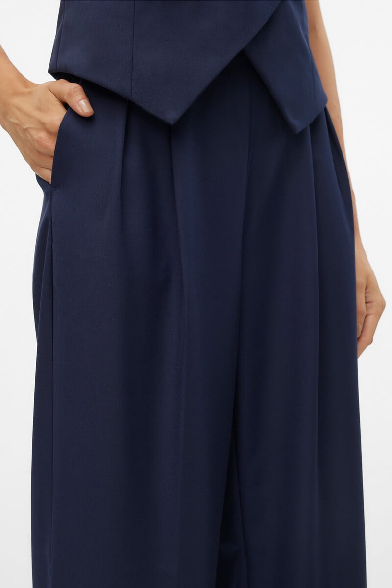 Cortefiel Pantalón De Corte Ancho Plisado