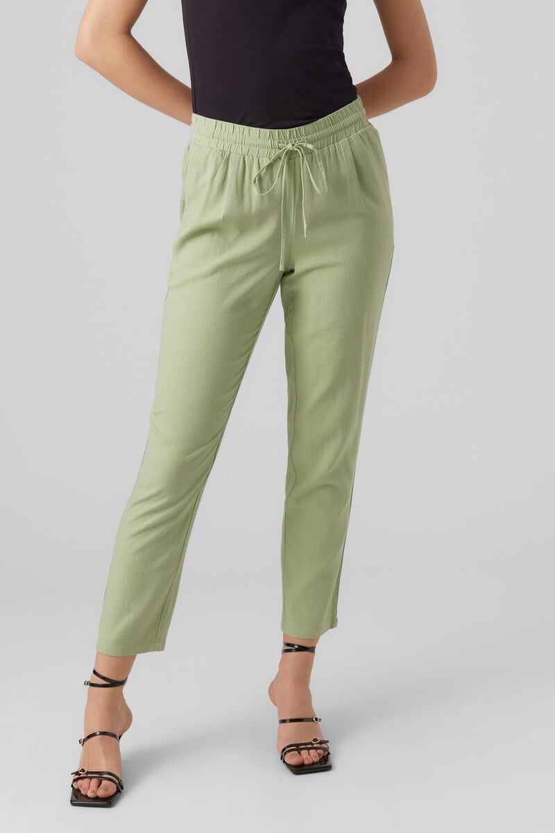 Cortefiel Pantalón De Lino Tobillero